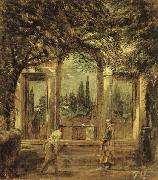 Diego Velazquez View of the Garden of the Villa Medici in Rome II oil painting on canvas